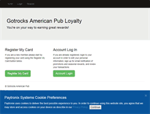 Tablet Screenshot of gotrocksrewards.guestcardaccount.com